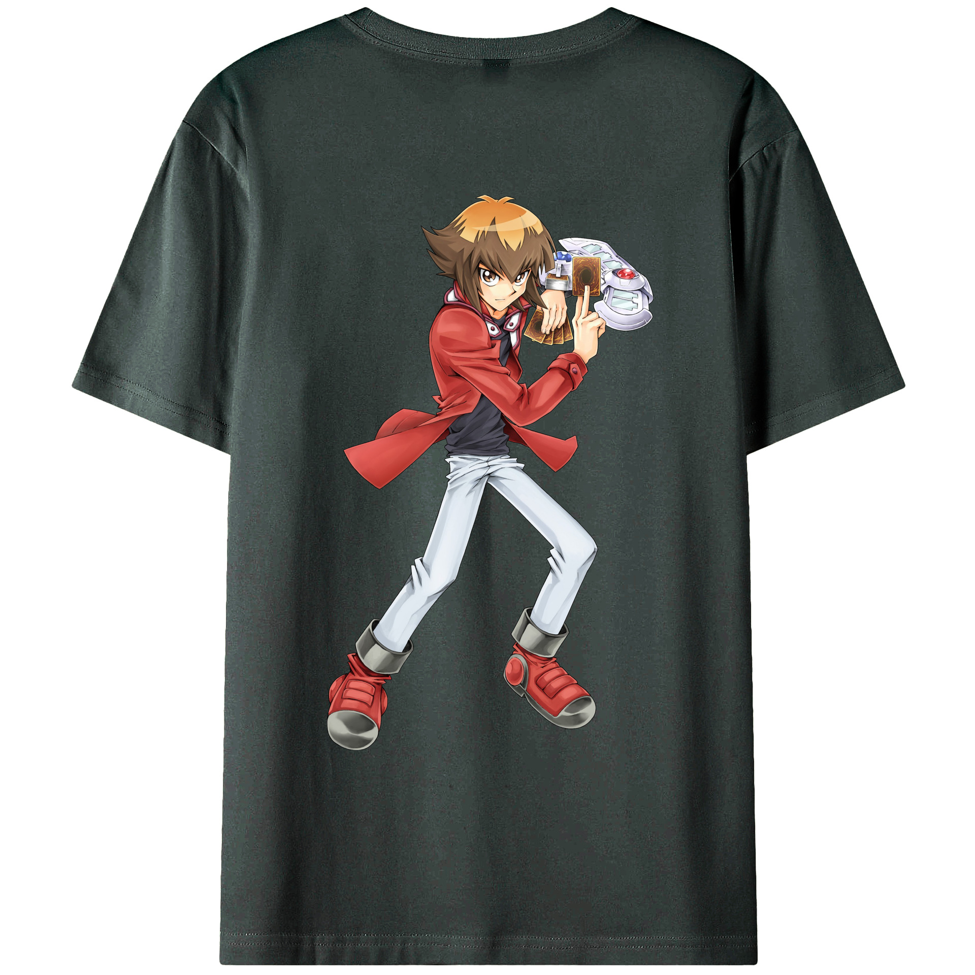 （画像用） 遊☆戯☆王 Yu-Gi-Oh! 綿100％ メンズ半袖Tシャツ（バックプリント） 通気性